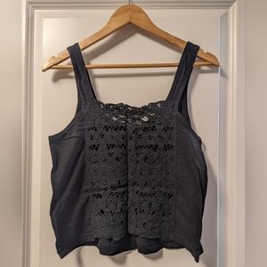 AE Lace Back Tank, Black (size M)